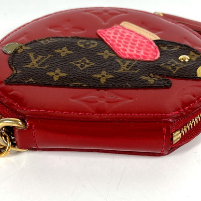 Louis Vuitton M91389 Monogram Vernis Porte-Monnaie Lapin Rabbit Animal Coin Purse Wallet Chain