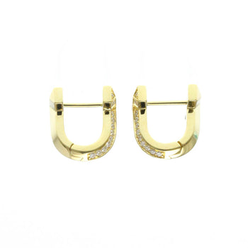 Tiffany T-One Huggie Earrings Diamond Yellow Gold (18K) Stud Earrings Carat/0.28