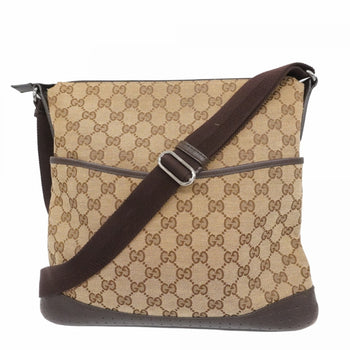Gucci Gg Canvas Shoulder Bag 145857 Brown
