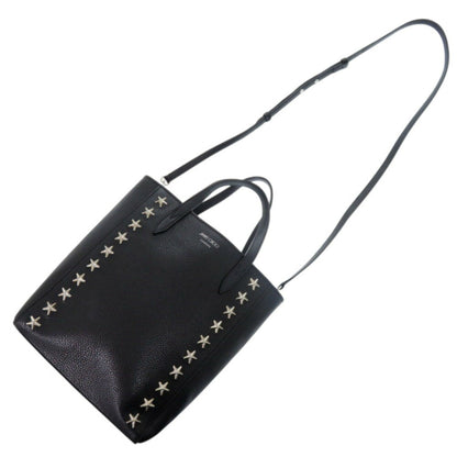 Jimmy Choo Star Stud Bria Leather Black Tote Bag 0429Jimmy Choo