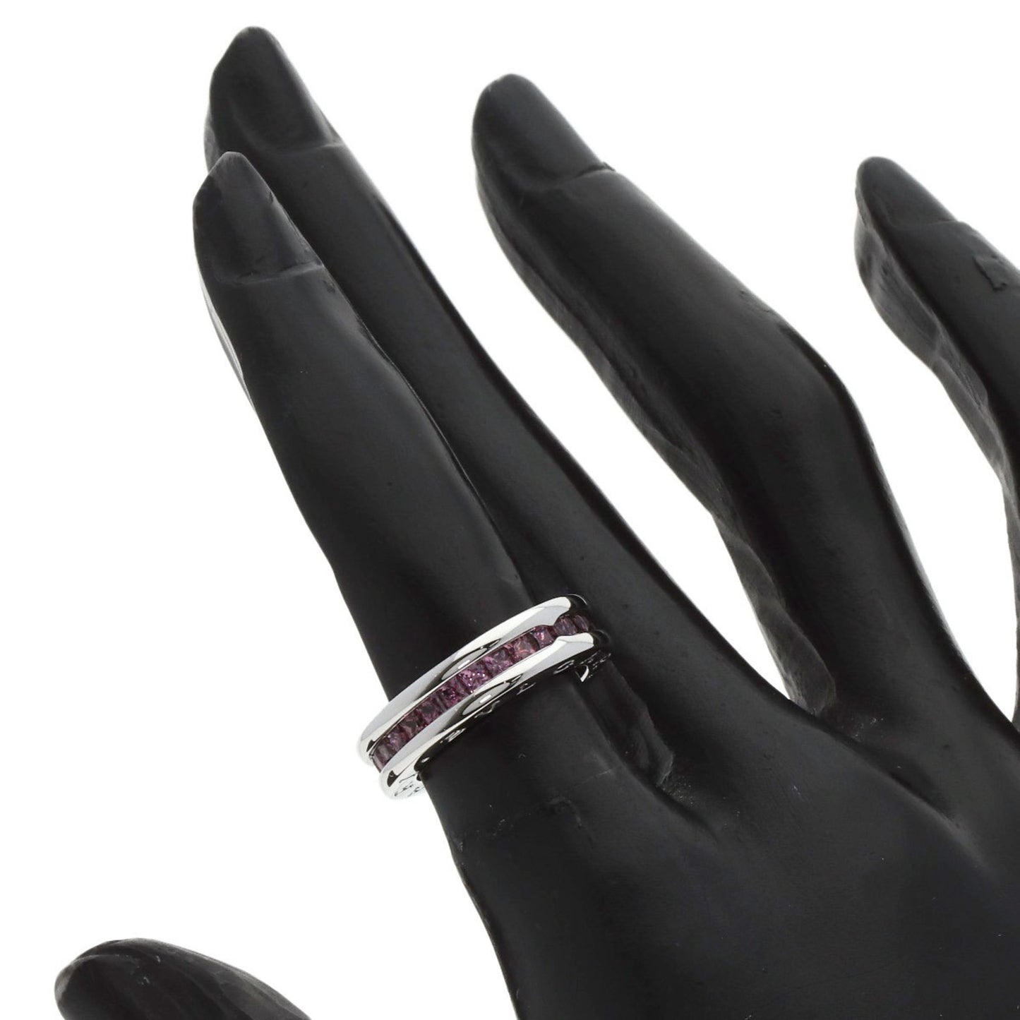 Bvlgari B-Zero1 1-Band Garnet #47 Ring In 18K White Gold