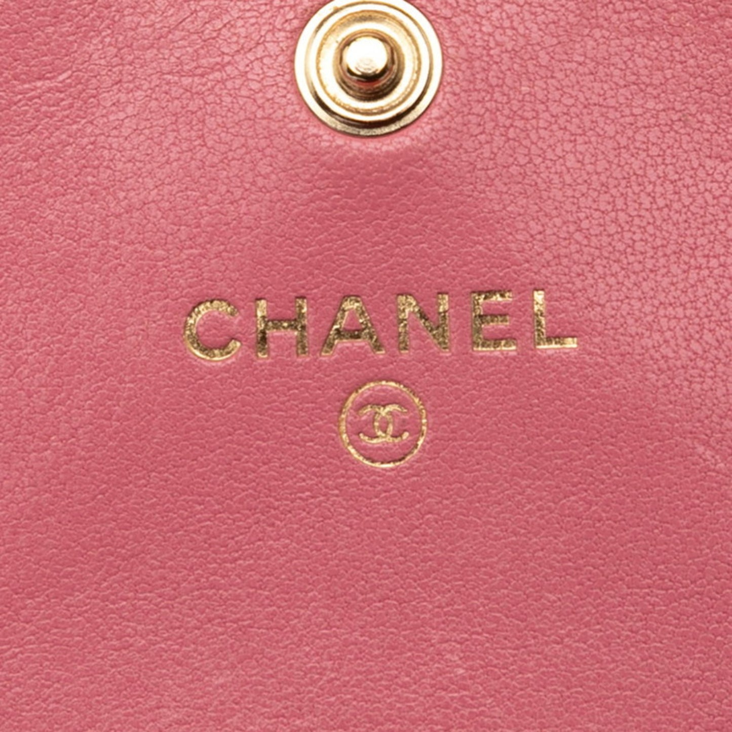 Chanel Coco Mark Mademoiselle Mini Chain Wallet Shoulder Bag In Pink Lambskin