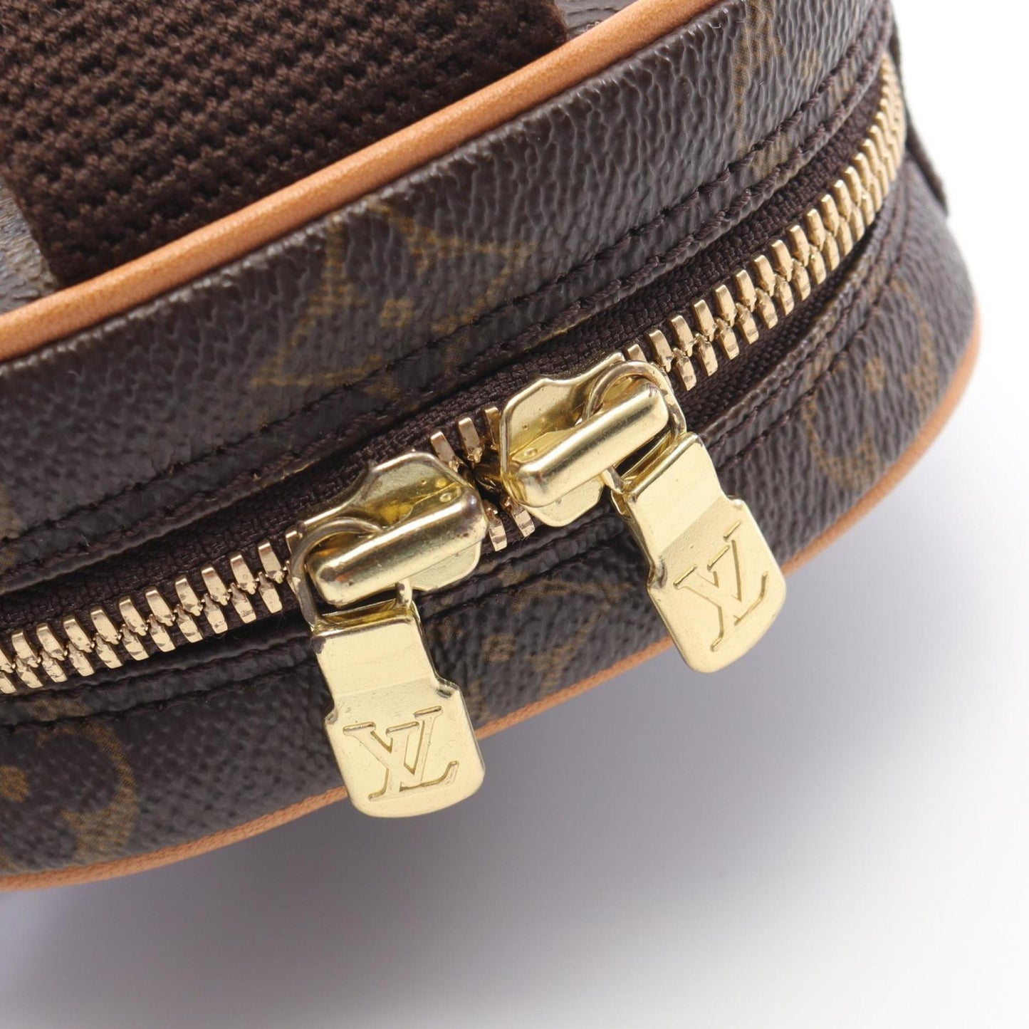 Louis Vuitton Louis Vuitton Pochette Ganju Monogram Waist Bag Body Coated Canvas Leather