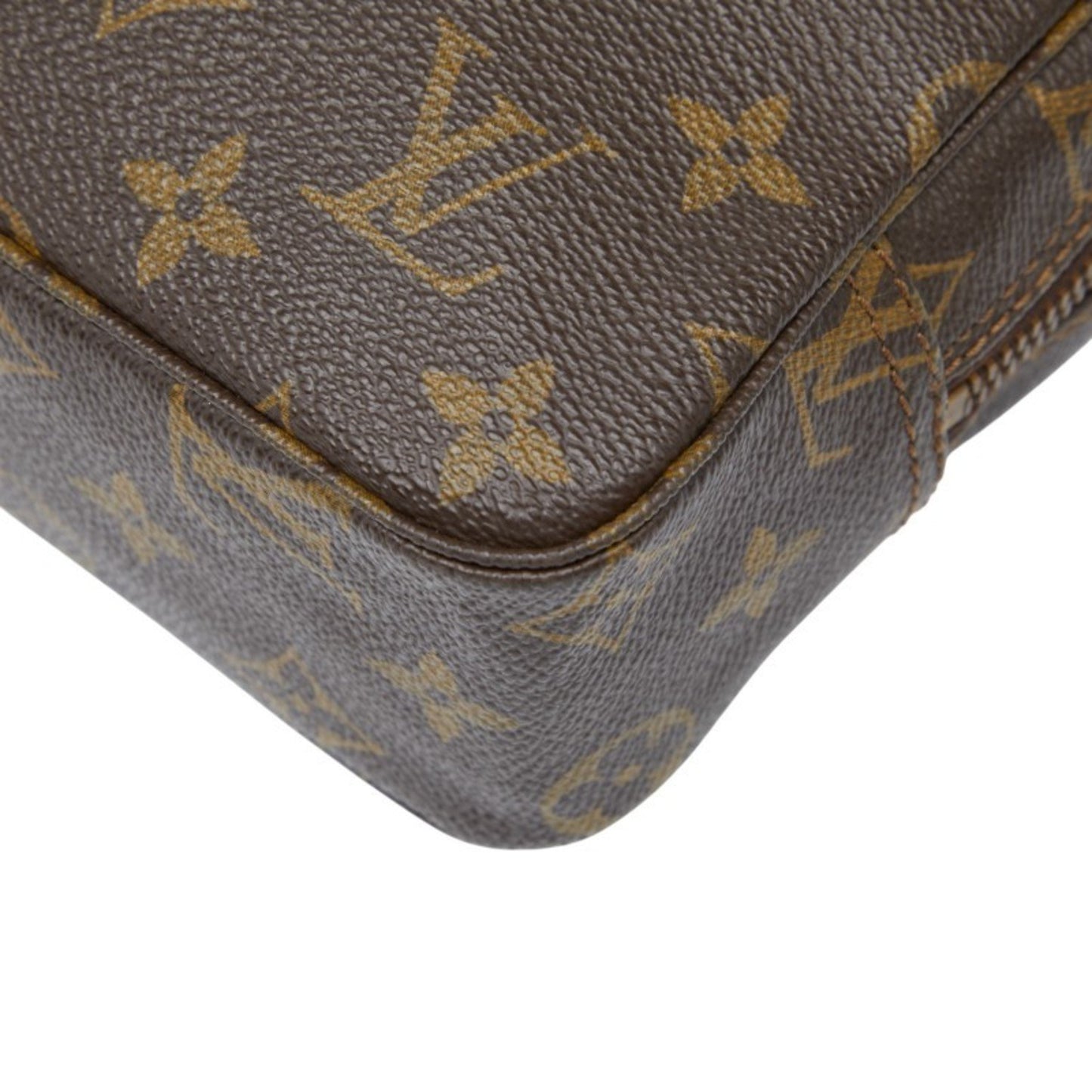 Louis Vuitton Monogram Truss Toilette 23 Second Bag/Clutch Bag M47524 Brown Leather