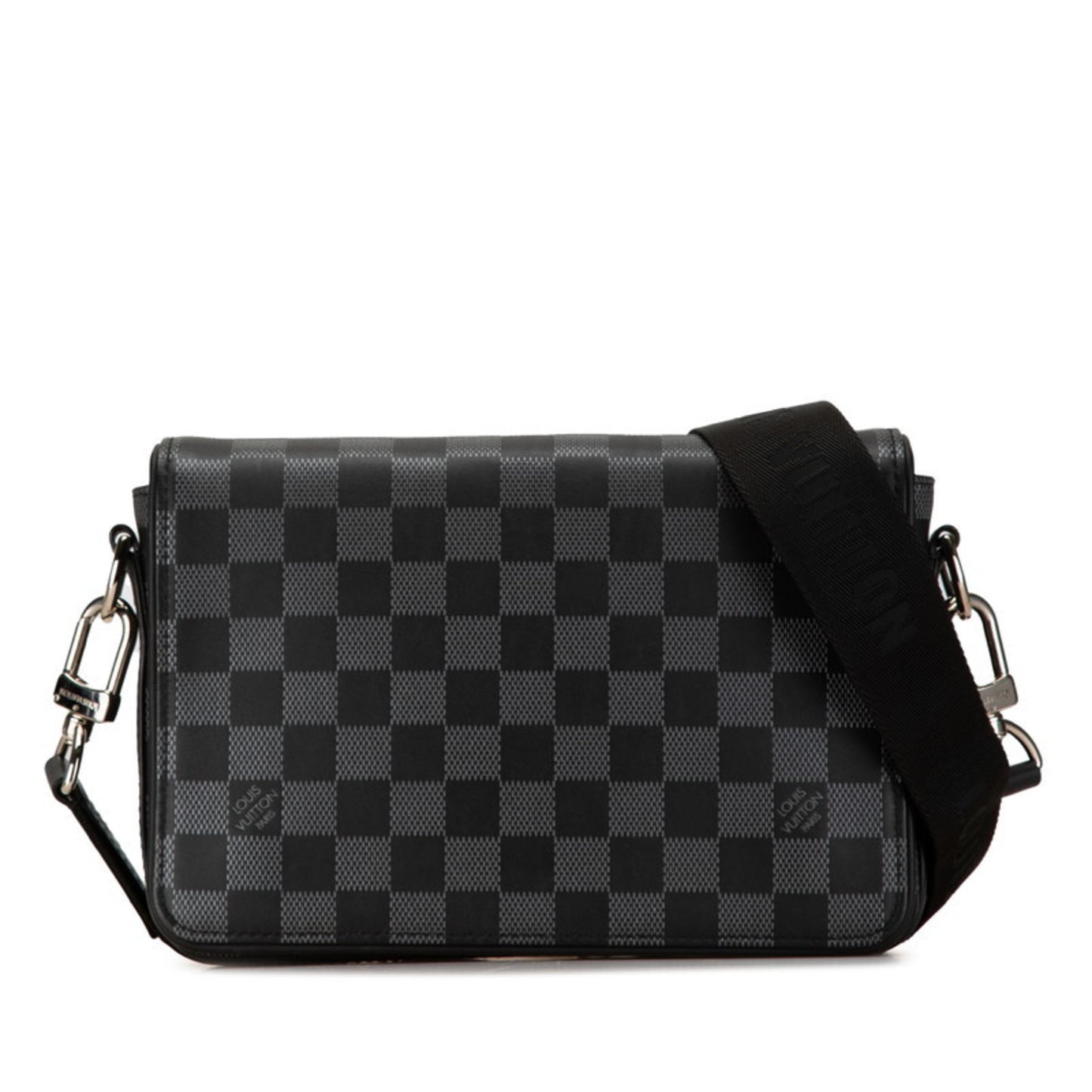 Louis Vuitton Damier Infini Studio Shoulder Bag N50007 Black Pvc Leather
