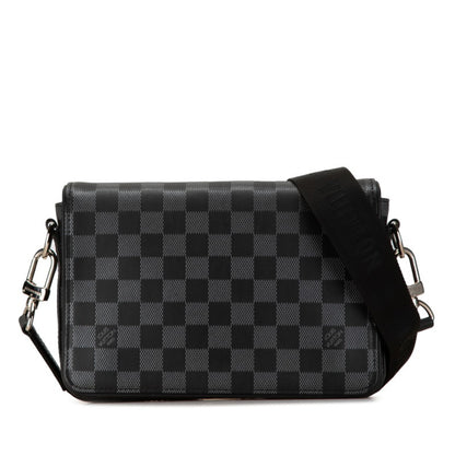 Louis Vuitton Damier Infini Studio Shoulder Bag N50007 Black Pvc Leather