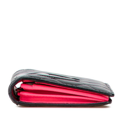 Chanel Cambon Line Coco Mark Long Wallet In Black Lambskin