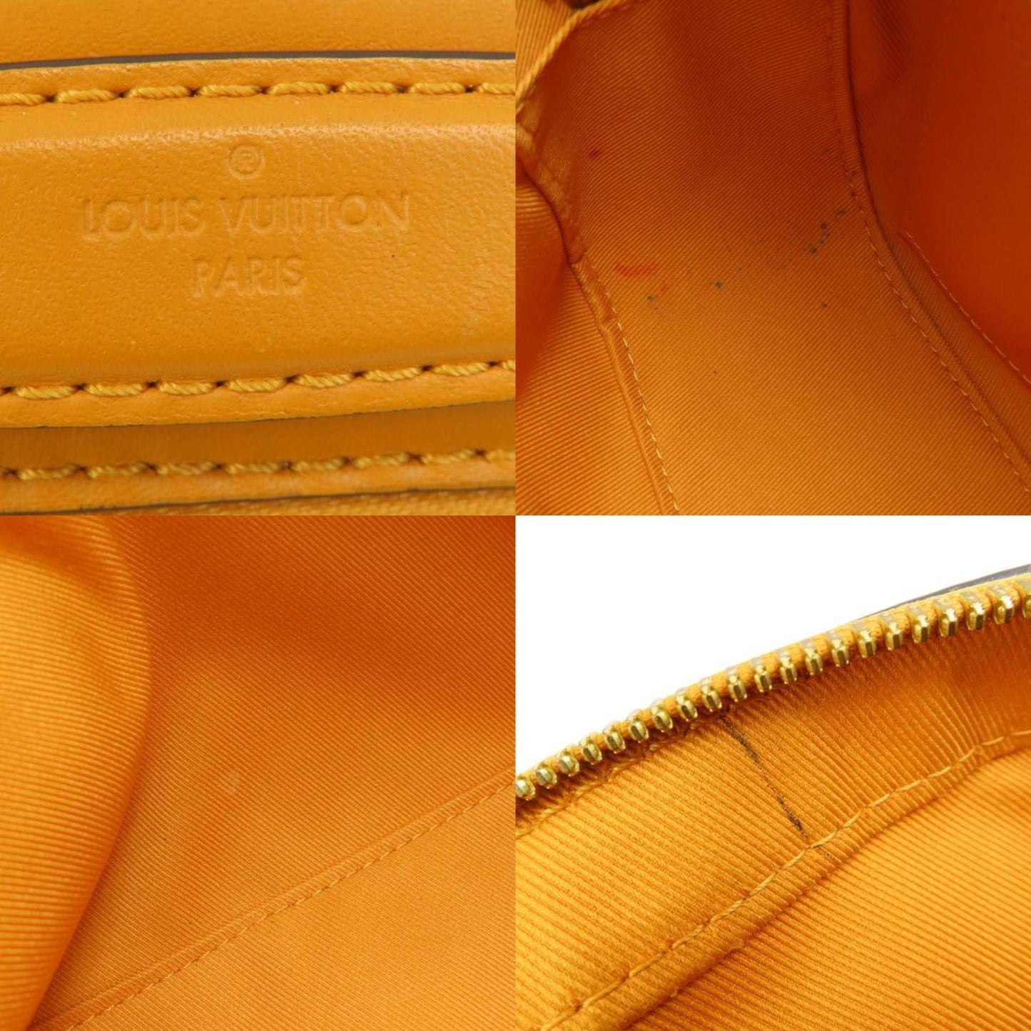 Louis Vuitton N40178 Santa Monica Saffron Damier Ebene Shoulder Bag Canvas