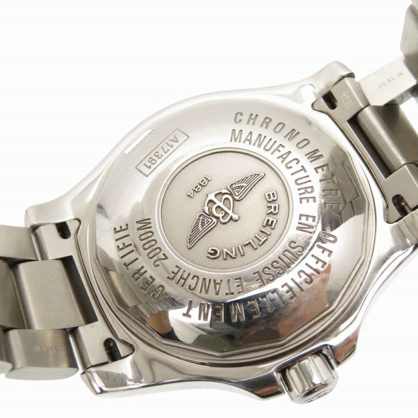 Breitling Superocean 44 A17391 Automatic Watch Stainless Steel Black Dial 0129Breitling