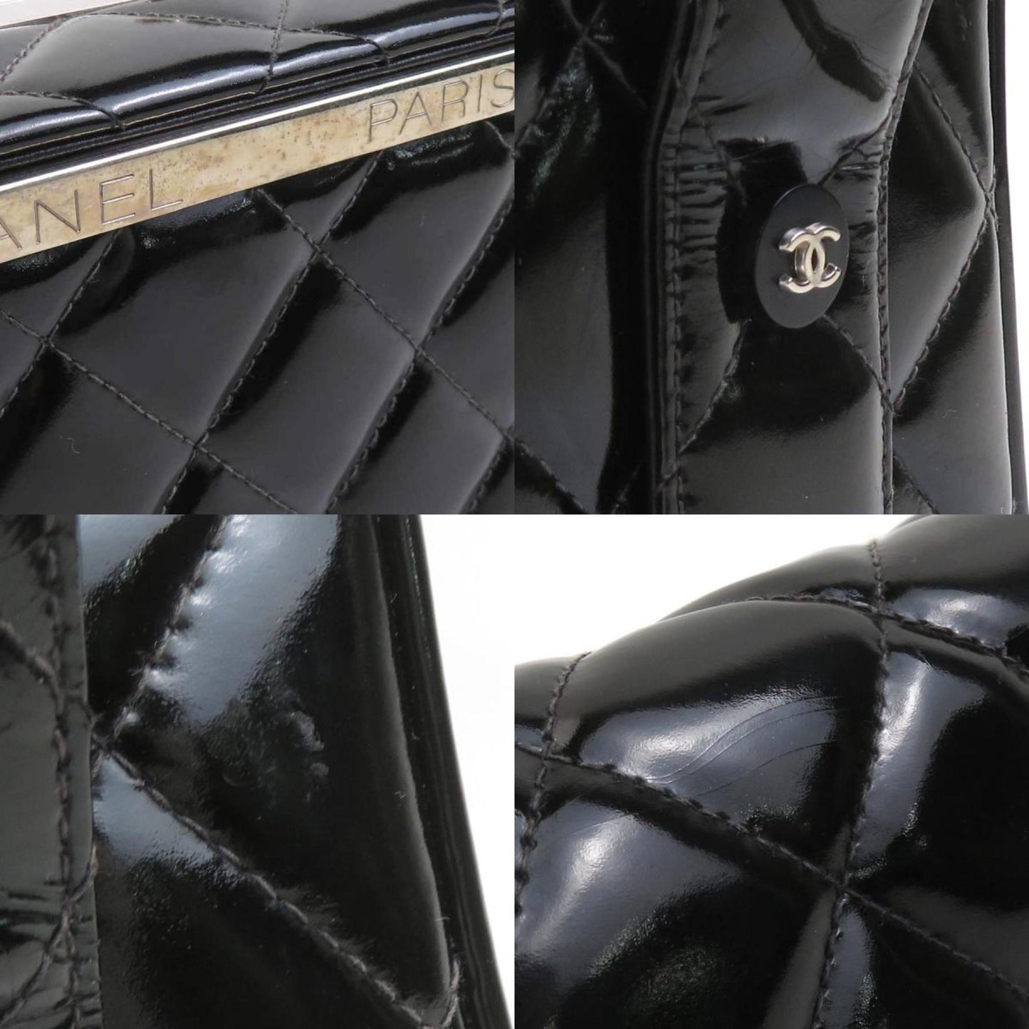 Chanel Handbag Leather Black
