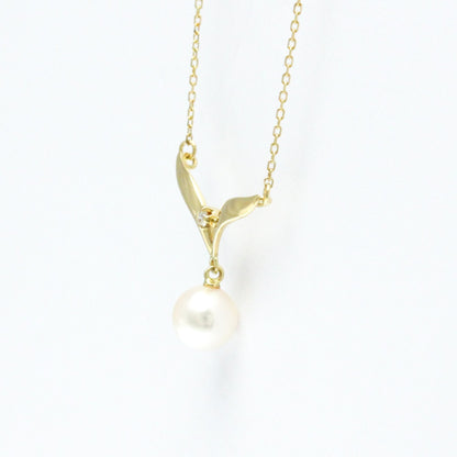 Mikimoto Pearl Diamond Necklace Yellow Gold (18K) Diamond