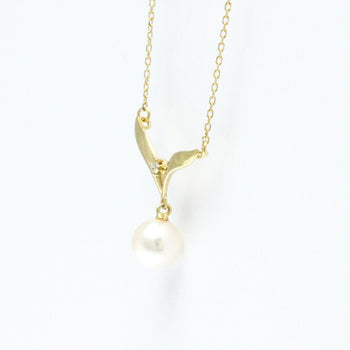 Mikimoto Pearl Diamond Necklace Yellow Gold (18K) Diamond