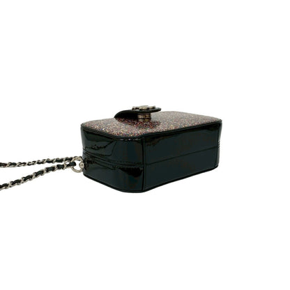 Unused Chanel Coco Patent Leather Enamel Lam Chain Mini Shoulder Bag