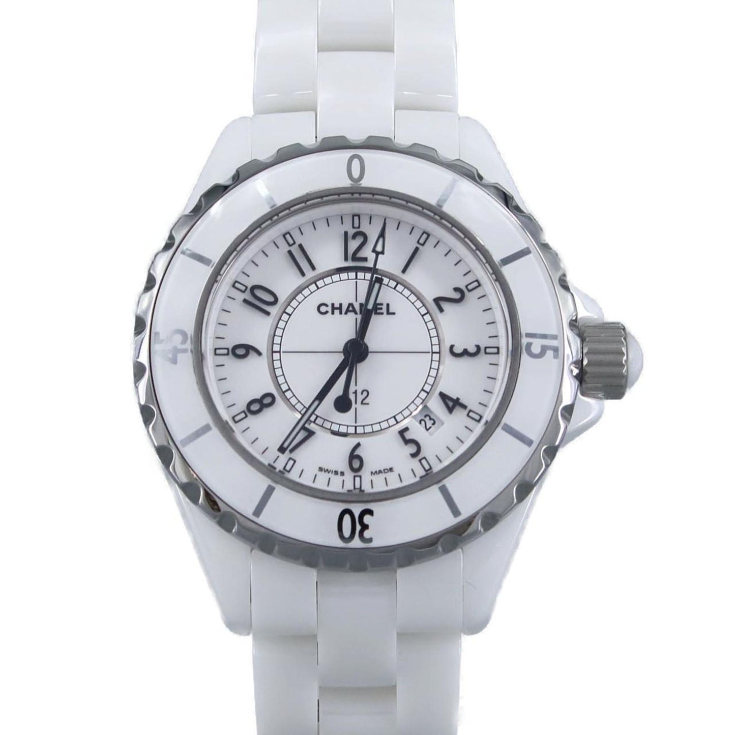 Chanel J12 33Mm Ceramic Watch H0968 Quartz Movement