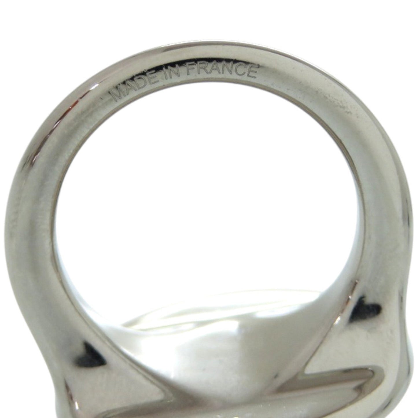 Hermes Collier De Chien Metal Silver Scarf Ring 0076 Hermes