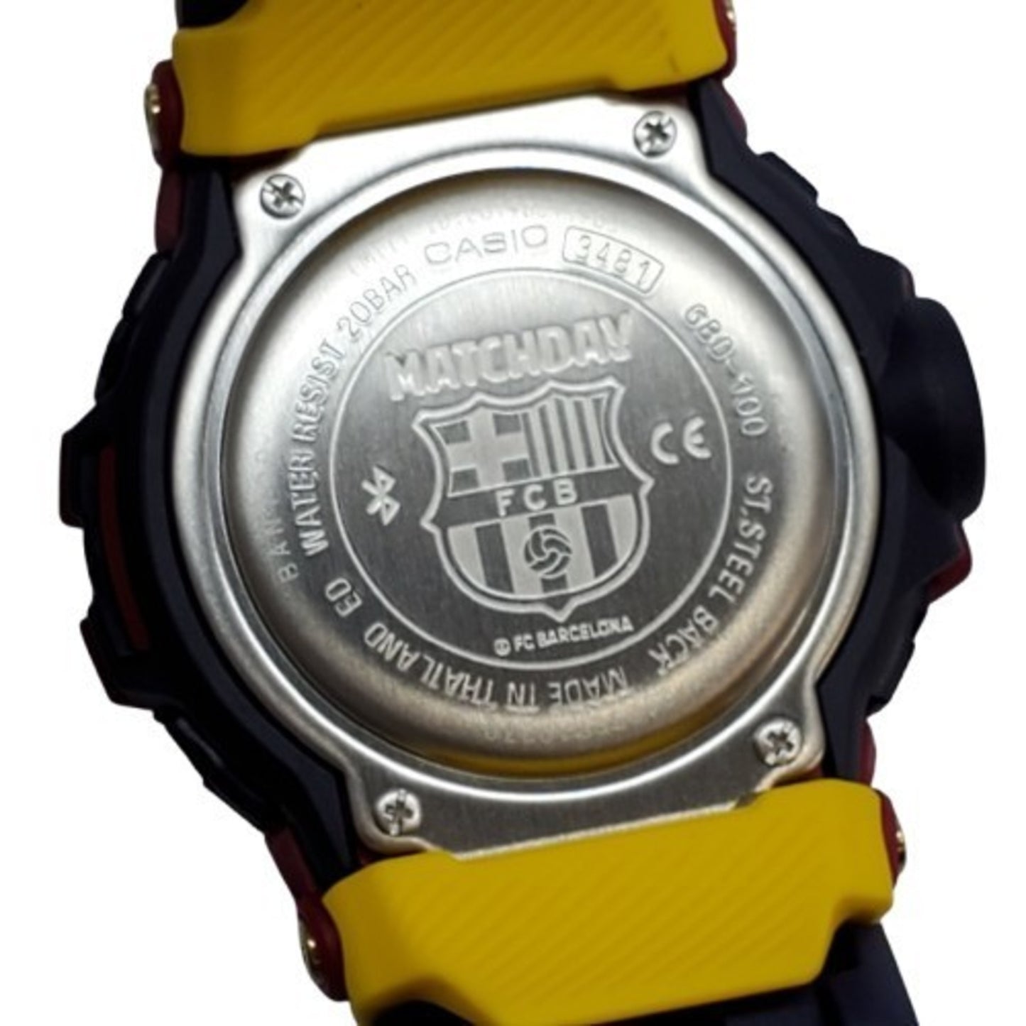 G-Shock Casio Watch Gbd-100Bar-4Jr G-Squad Barcelona Collaboration Double Name Team Color Red Blue