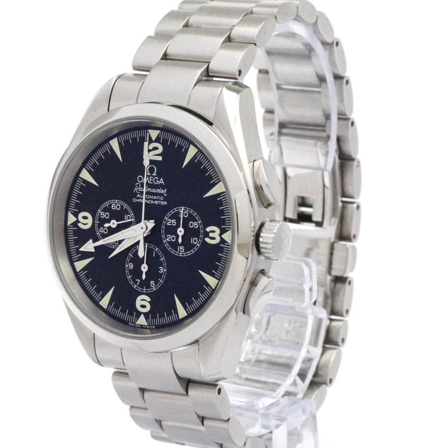 Omega Seamaster Railmaster Chronograph Steel Watch 2512.52 Polished