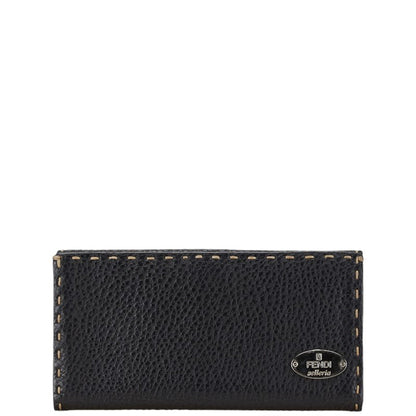 Fendi Selleria Stitch Long Wallet Navy Leather