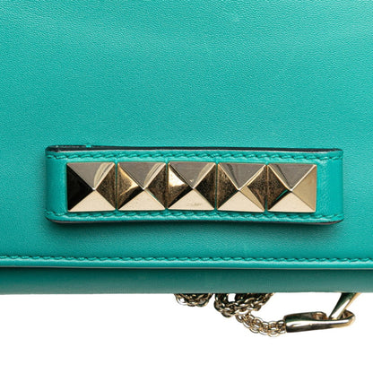 Valentino Rockstud Shoulder Bag In Green
