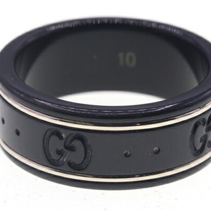 Gucci Icon Ring 225985 750 Wg Synthetic Corundum Size 9.5 Us5 Gg