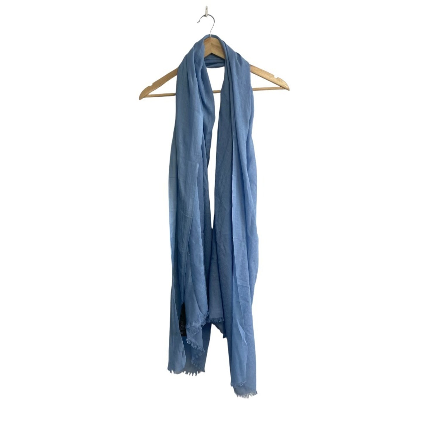 Gucci Gg Pattern Cashmere Blend Scarf Shawl Muffler Blue