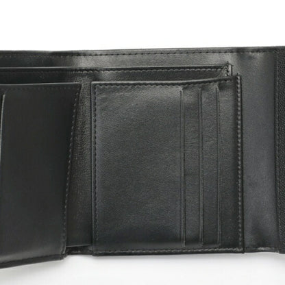Chanel Boy Chanel Tri-Fold Wallet Compact A80743 Caviar Skin Black S-157722