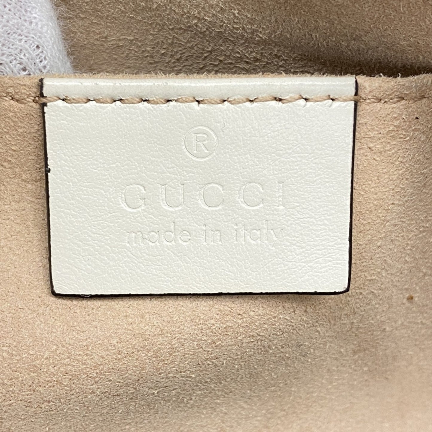 Gucci Gg Marmont Shoulder Bag 447632 Leather Ivory