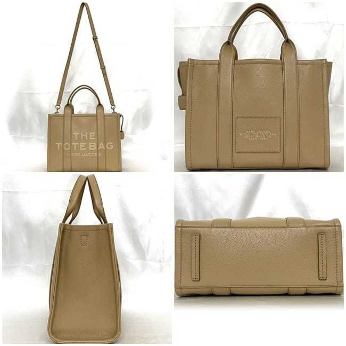 Marc Jacobs 2-Way Bag The Tote Ec-23445 Beige H004L01Pf21 Leather Tote Shoulder Crossbody