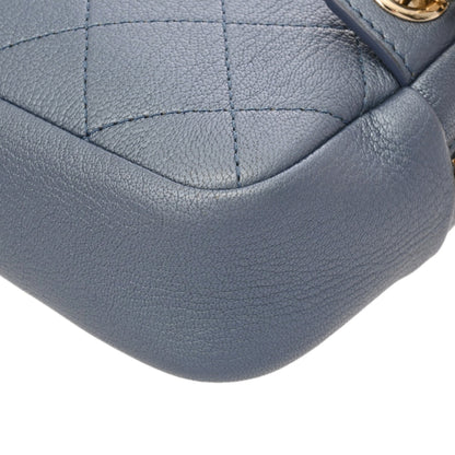 Chanel Affinity Metallic Blue Women'S Calfskin Waist Bag