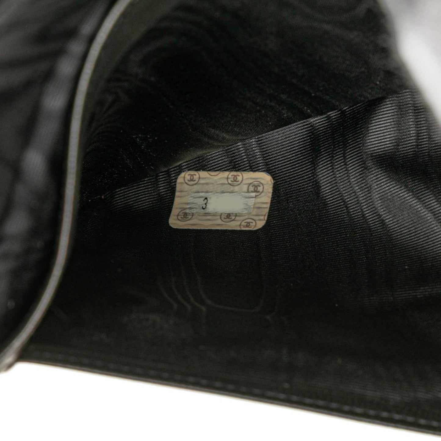 Chanel Coco Mark Long Wallet Black Leather