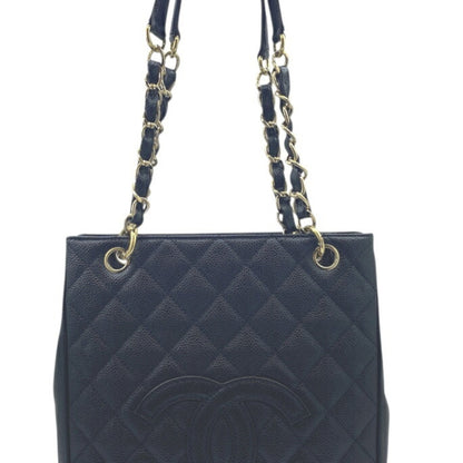 Chanel Chanel Matelasse Pst Tote Caviar Skin Black Chain Shoulder 8Th Series Grained Calfskin
