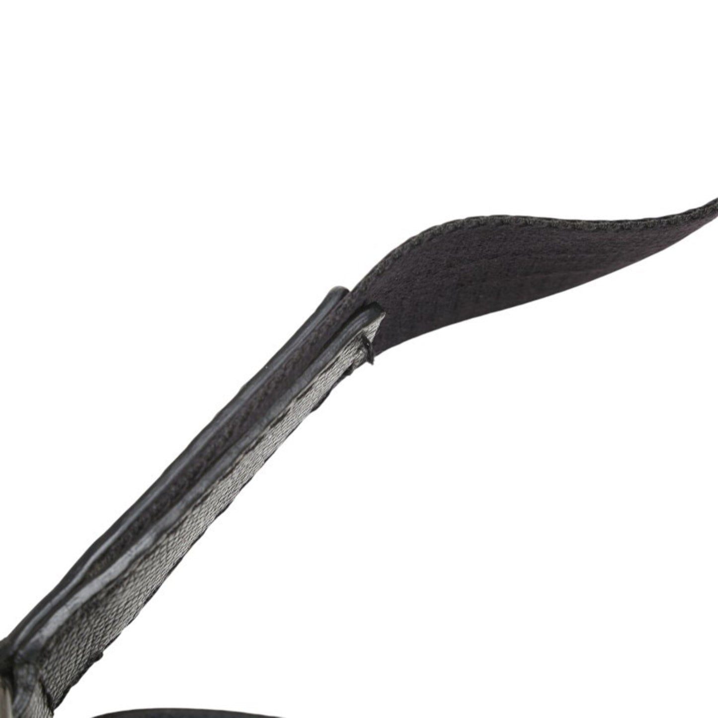 Burberry Check Logo Plate Shoulder Bag Black Nylon Leather