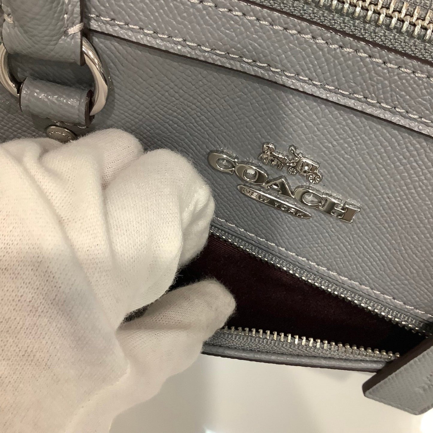 Coach Leather Rowan Satchel Handbag/Shoulder Bag