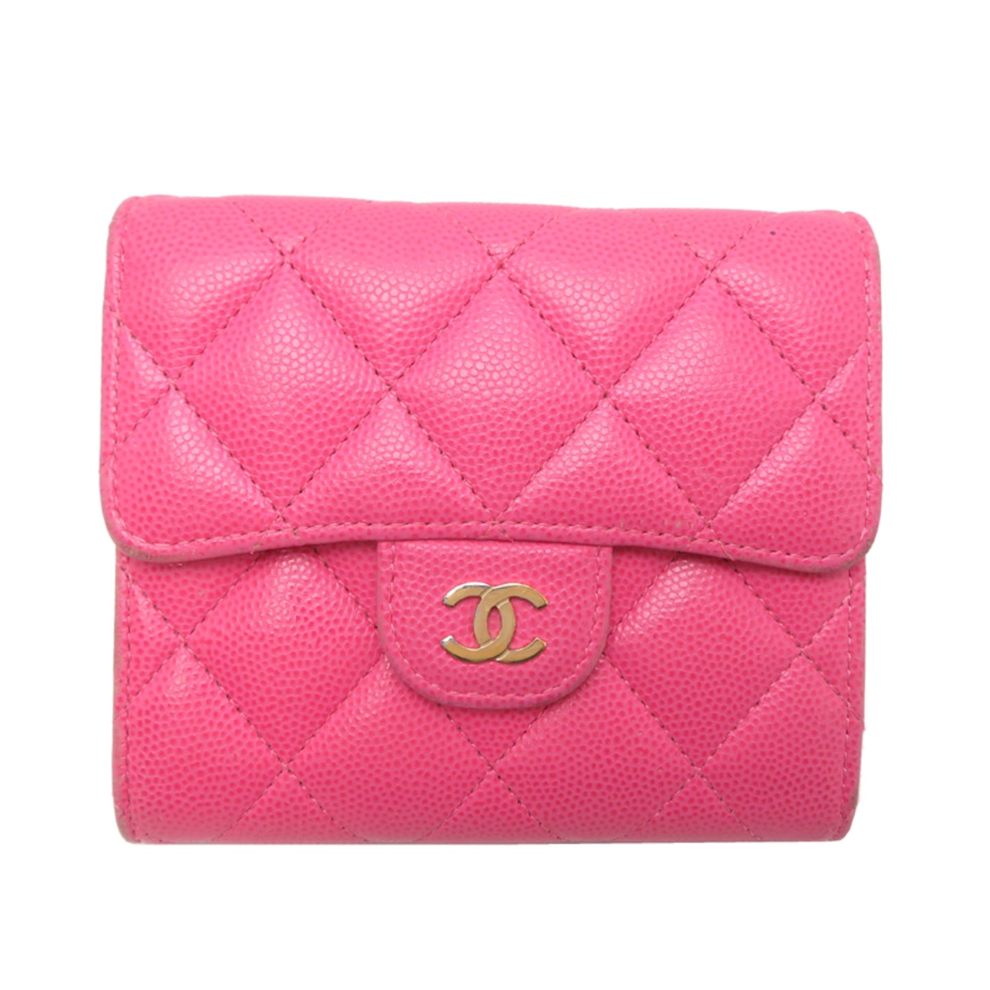 Calfskin Chanel Wallet (Tri-Fold) Grained
