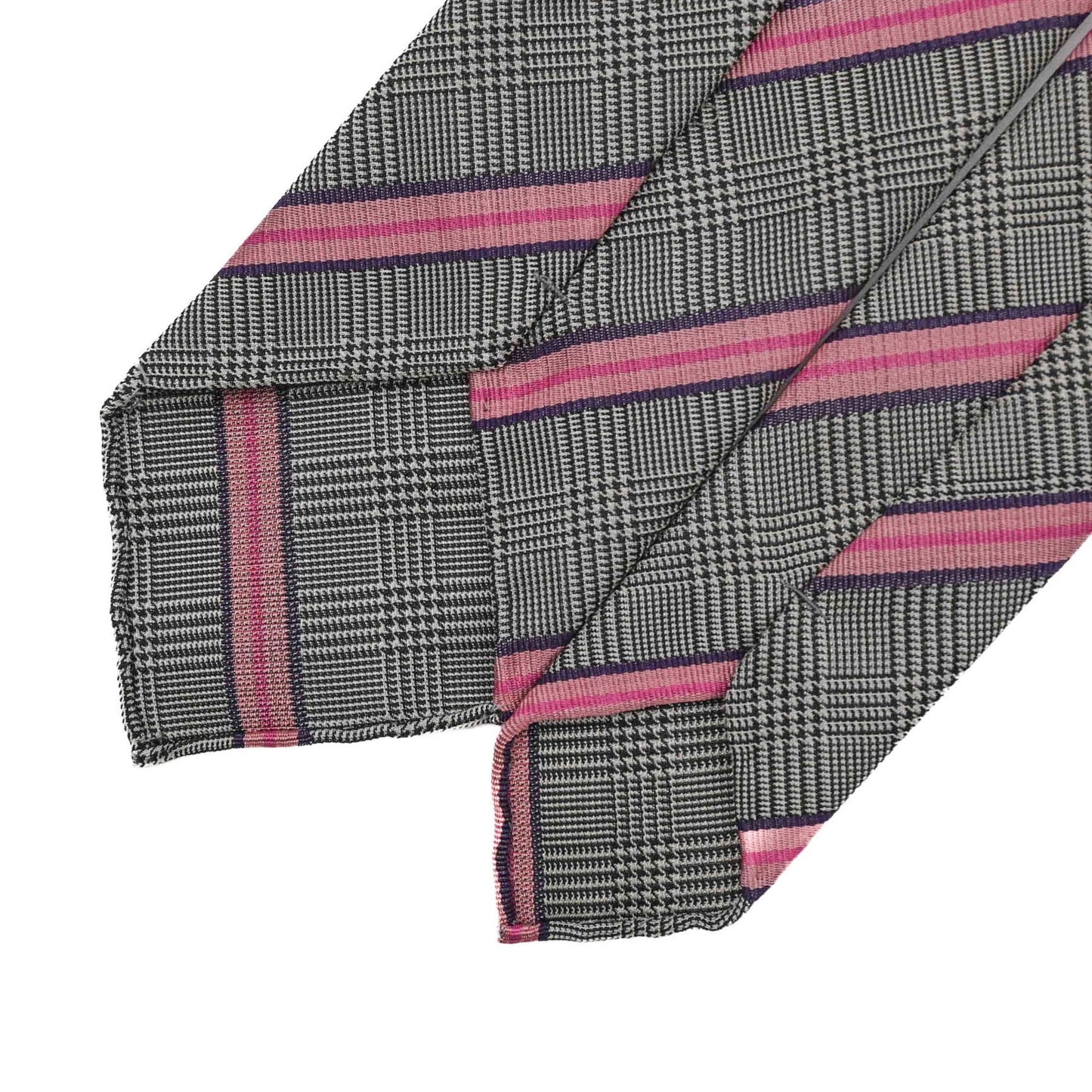 Hermes Men'S Striped Silk Tie In White