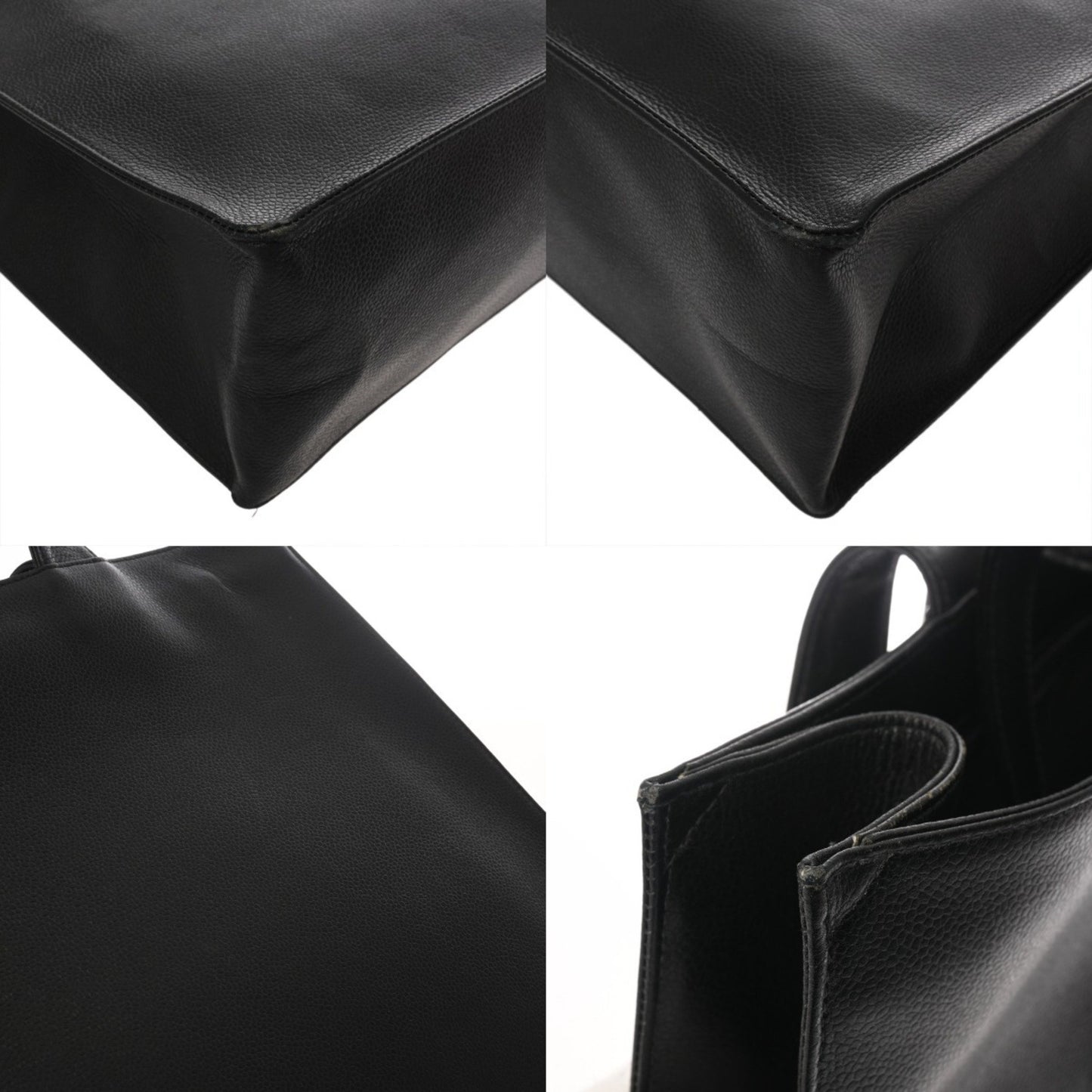 Chanel Black Women'S Caviar Skin Tote Bag