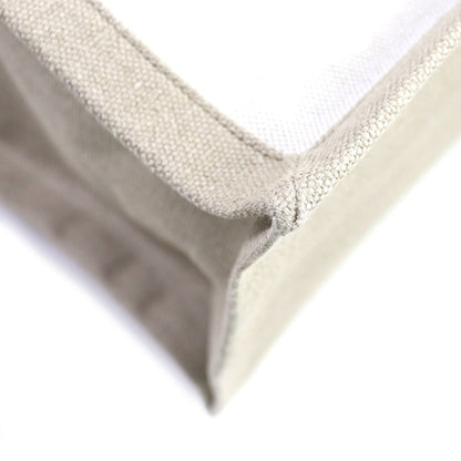 Saint Laurent 617481 Rive Gauche Logo Canvas And Leather Tote Bag In Beige Black With Dust Bag