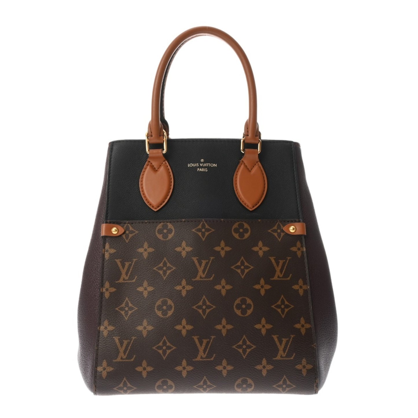 Louis Vuitton Monogram Fold Tote Bag In Noir/Wine Red (M45409) -