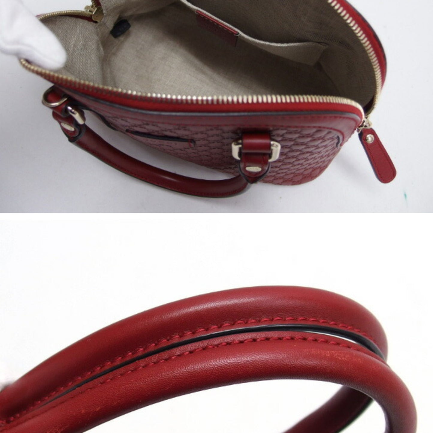 Gucci Small Shoulder Bag Micro Guccissima Red