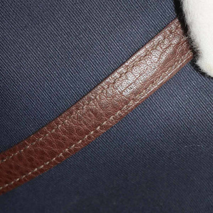 Hermes Herms Garden Pm Tote Bag In Toile Officier Leather