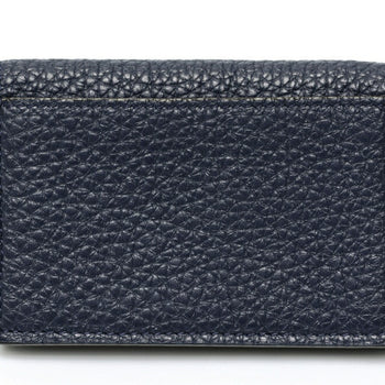 Fendi Card Case Business Holder 7M0222 Selleria Leather Navy Gray E-158610