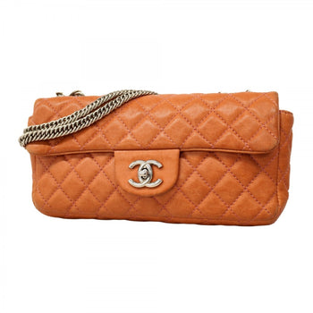 Chanel Shoulder Bag Matelasse W Chain Lambskin Pink