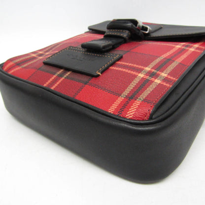 Coach Track Pack With Tartan Plaid Print Cc029 Men'S Leather
