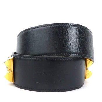 Hermes Hermes Belt Collier De Chien Box Calf Black Gold