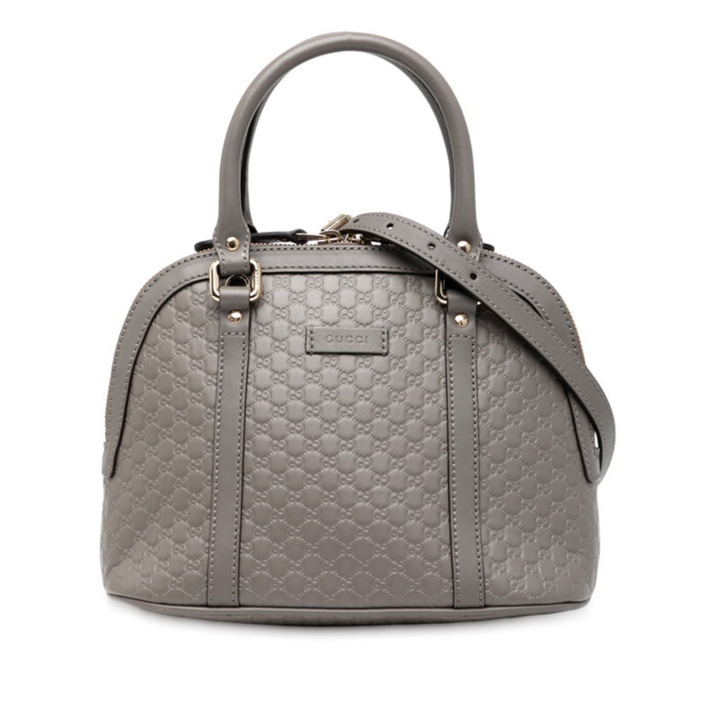 Gucci Micro Guccissima Handbag/Shoulder Bag 2Way 449654 Gray Leather