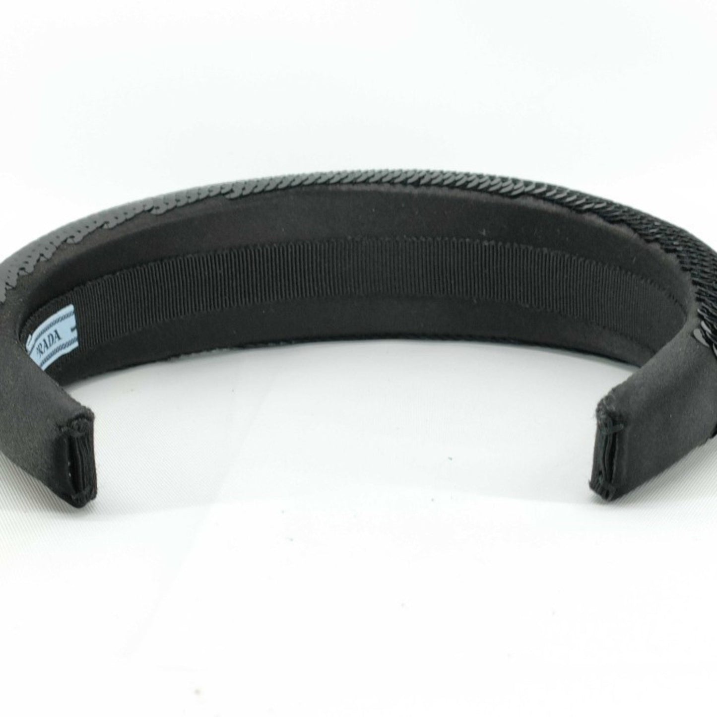 Prada Prada Headband Hair Accessory Black Satin Sequins