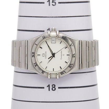 Omega Constellation Quartz Watch With Silver Dial And Stainless Steel
