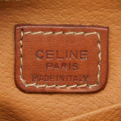 Celine Macadam Pouch Brown Leather