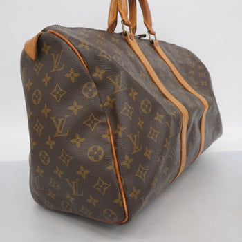 Louis Vuitton Monogram Keepall 45 Boston Bag M41428 Brown