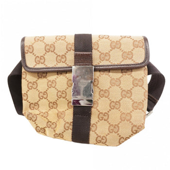 Gucci Gg Canvas Waist Bag 131236 Brown